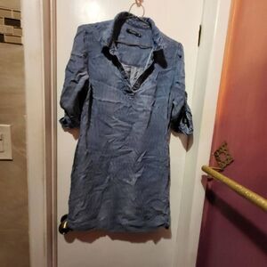 100% Tencel Max Jeans Lightweight Denim Shirtdress - Size 10